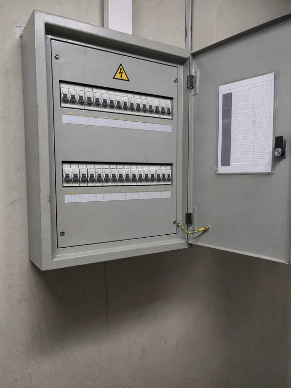 Quadro elétrico identificado