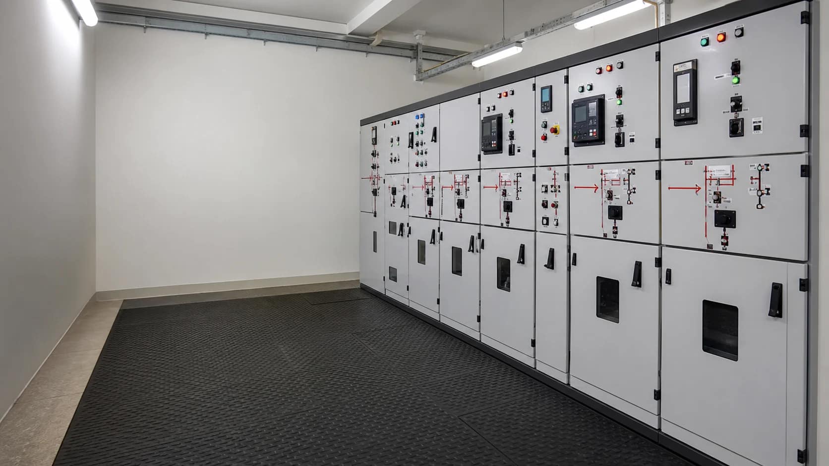 Cabine primária de média tensão | Schaltz Engenharia Cabine primária com cubículos de média tensão e proteção elétrica