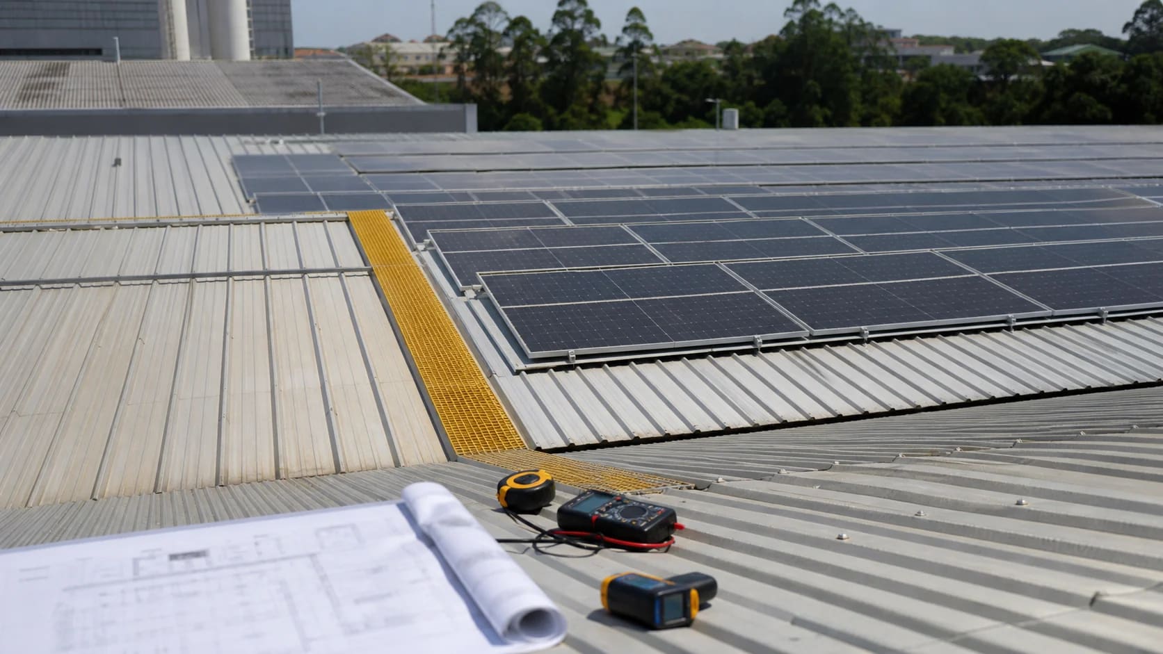 Projeto e dimensionamento fotovoltaico | Schaltz Engenharia Projeto e dimensionamento de sistema fotovoltaico em cobertura industrial